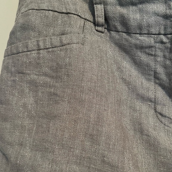 Apt. 9 Gray Metallic Women's Linen Shorts - Picture 3 of 10